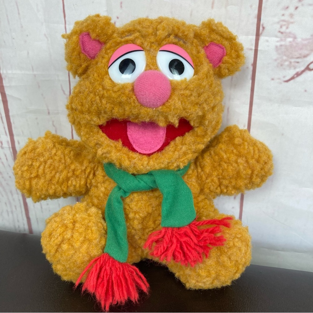 Vintage 1987 Jim Henson's Muppet Babies Baby Fozzy Bear Plush Stuffed Animal Toy